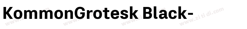 KommonGrotesk Black字体转换